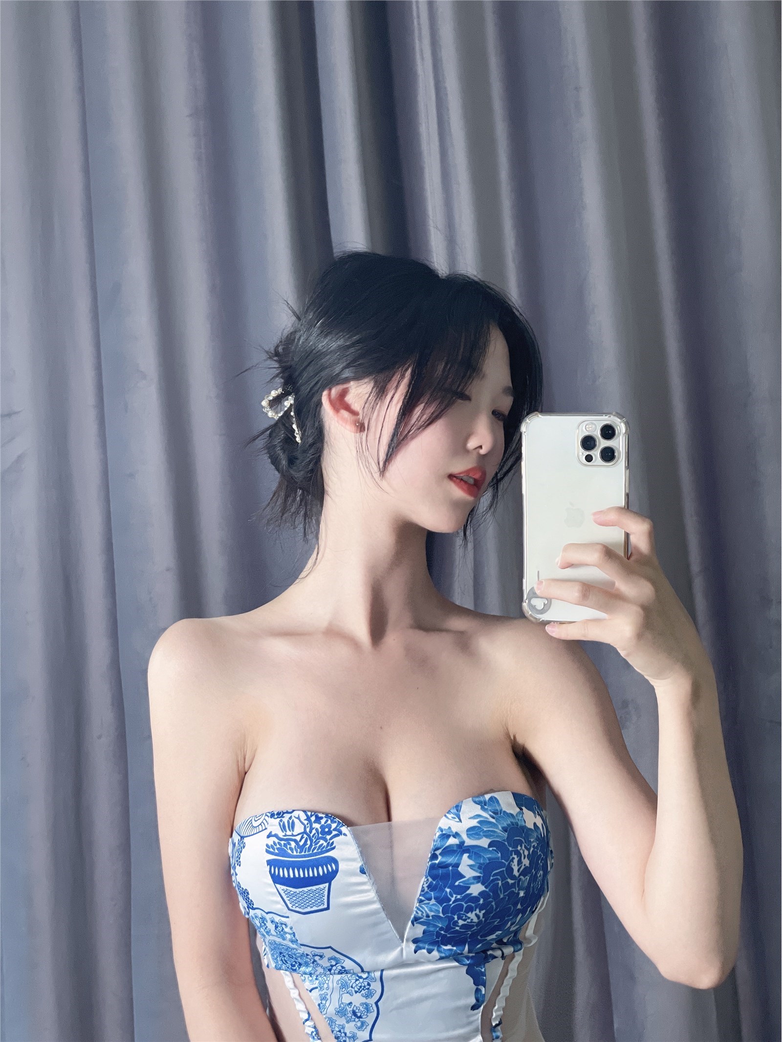 Dou Niang - Li Shi - NO.151 Blue and White Porcelain Qipao(5)